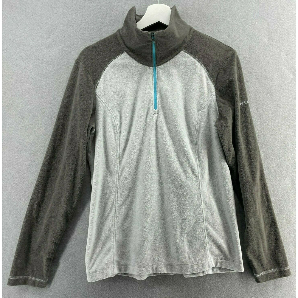 Columbia 1/4 Zip Fleece Pullover Sweatshirt Womens Medium Jacket Hike Camp Blue